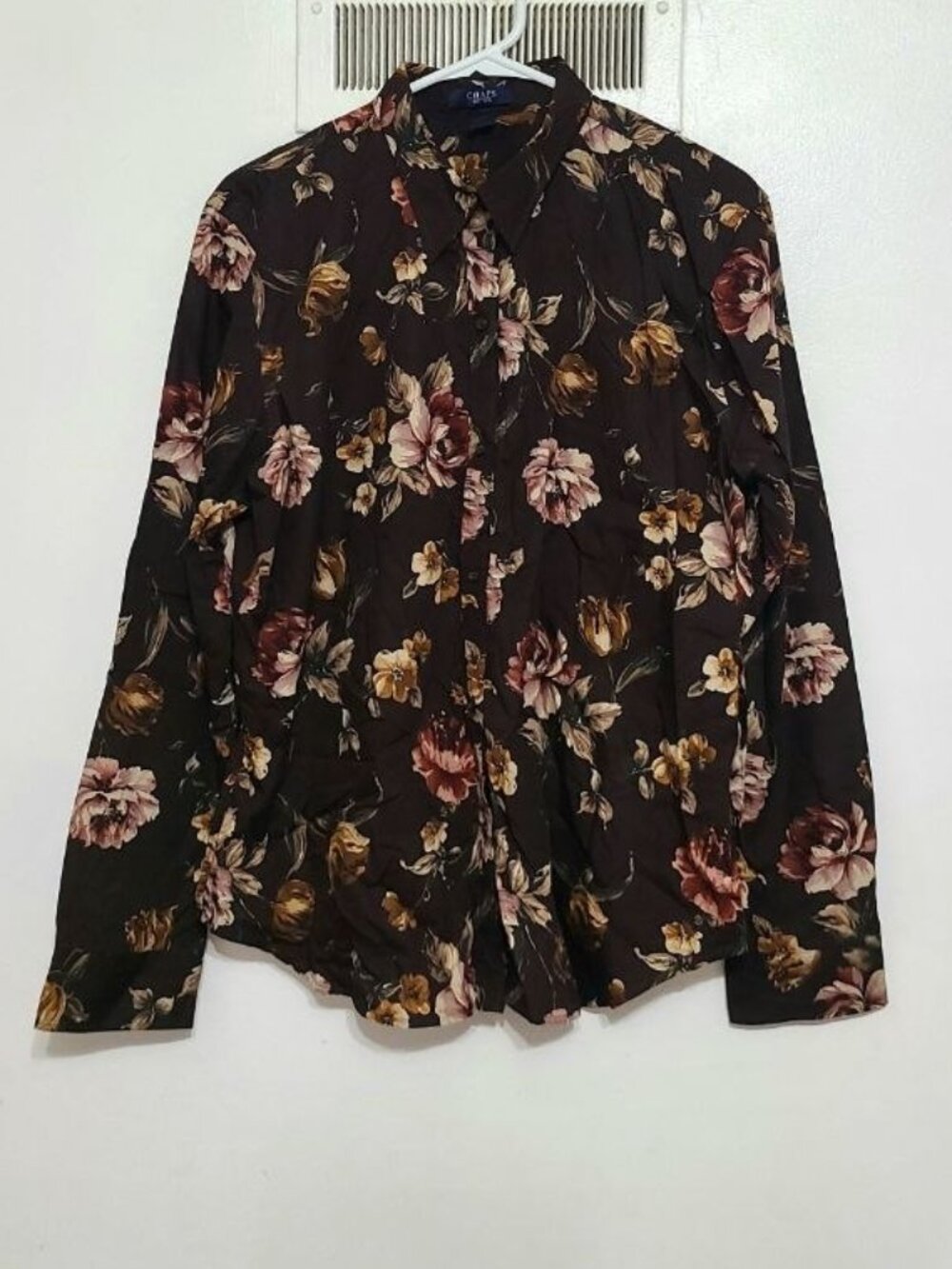 Floral Button‑Front Shirt